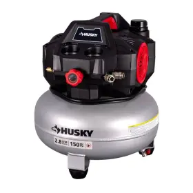 Husky 3310643 6 Gal. 150 Psi Portable Electric Oil-free Quiet Pancake Compressor With Tank