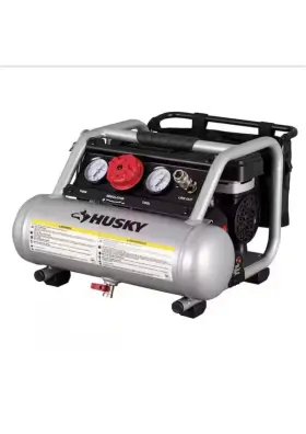 1004 Husky 810018920258 1 Gal. 135 Psi Portable Electric Quiet Air Compressor