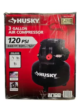 0210342a Husky 810941034374 3 Gal. 120psi Portable Electric Pancake Air Compressor Open Box