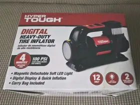 12vdetachable Hyper Tough 10774200 Digital Heavy-duty Tire Inflator Air Compressor Led Lt