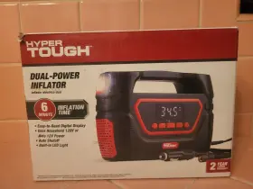 Hyper Tough 10774231 Dual Power Digital Inflator For Car Tire 12v/120v