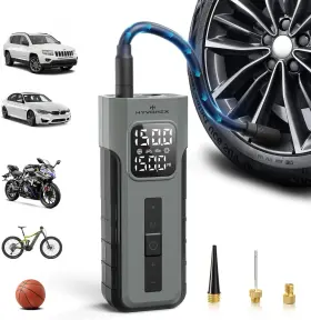Hyvohex 445049792784 Tire Inflator Portable Air Compressor 1 Min Fast Inflation Cordless Bike Pump W