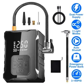 Imountek 717971909897 Tire Inflator Portable Air Compressor Pump For Car Tires With Digital