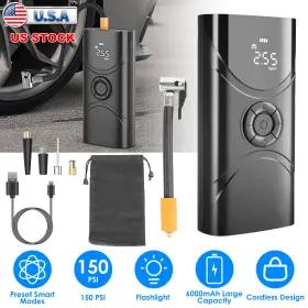 Imountek 737547585430 6000mah Car Tire Inflator Pump Portable Auto Air Compressor With Led Light