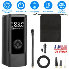 Gpct3724 Imountek 12v 105psi Lcd Digital Tire Inflator Car Air Pump Compressor Motorbikes Portable