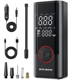 Atj-9666 Inflavive Tire Inflator Portable Air Compressor 150 Psi Cordless Pump For Car