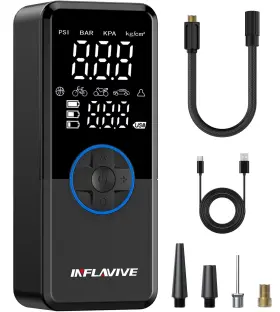 Czk-5617-bu Inflavive Tire Inflator Portable Air Compressor Cordless Pump For Car Tires With P