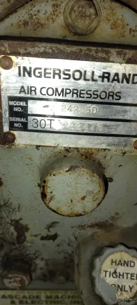 242-5d Ingersoll Rand 3 Phase T30 Air Compressor Pump 242-5d Ingersoll Rand 3 Phase T30 Air Compressor Pump