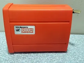 Interdynamics Ec-15 Vintage Working Orange 12 Volt Dc Air Compressor Model