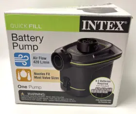 66638e Intex Quick Fill Air Pump Battery Operated Portable Inflates And Deflates Camping