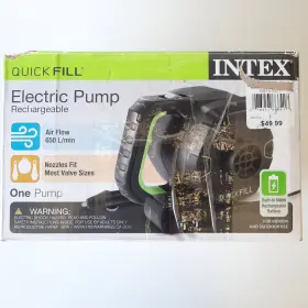 66641ev Intex Gray 120v Cordless Quick Fill Air Pump 34.56 Oz Camping C4