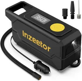 Inzeetor Iti001 Fast Tire Inflator 50s Auto Shut-off Low Noise For Car Bike Ball Presta Valve