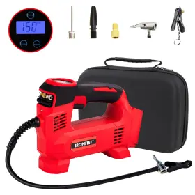 Ironfist 653871732404 Tire Inflator Compatible With Milwaukee M18 Battery Portable Air Compressor F