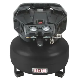 5688377 Ironton Oil-free Pancake Compressor 1.5 Hp 6-gallon 2.6/3.6 Cfm