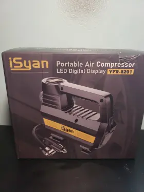 Yfr-8201 Isyan Portable Air Compressor Car Tires Dc 12v Tire Inflator Nib Yfr-8201 Isyan Portable Air Compressor Car Tires Dc 12v Tire Inflator Nib