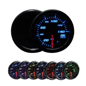 Jrp008 Junyopinn 2ftft Oil Pressure Gauge With Sensor Tinted 7 Color Psi Kit Car Digital L