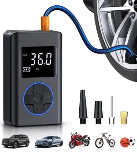 Jusuox 762104857439 Tire Inflator Portable Air Compressor Pump For Car 150psi I