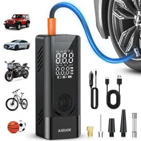Jusuox 763977363768 Tire Inflator Portable Air Compressor 150psi Cordless Pump For Car Tires