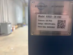 Krsd-25 Kaishan Vsd 125psi Air Compressor
