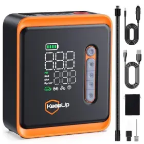 Keepup 614141651924 Tire Inflator Portable Air Compressor -upgraded Pump For Car Tires With T