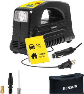 Kensun-ehrcomp-a58a Kensun Ac/dc Digital Tire Inflator For Car 12v Dc And Home 110v Ac Rapid Perform