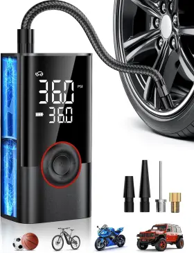 Kiair 445017759733 Tire Inflator Portable Air Compressor 150psi Pump For Car Tires With Led Li