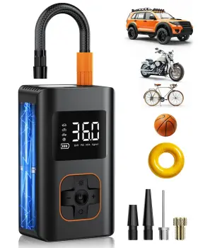 Kiair 766757188285 Tire Inflator Portable Air Compressor - Fast Cordless Pump For Car Tires