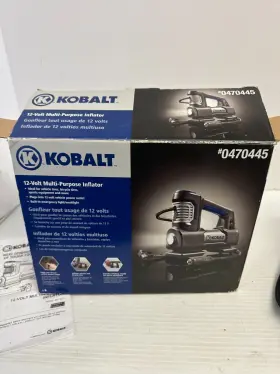 Kobalt 0470445 12 Volt Air Tire Inflator Multi Use Portable Cars Bikes Pool Floats -1159