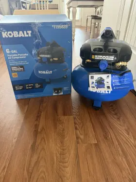 Kobalt 1195828 6-gal Steel Pancake Air Compressor Oil-free 120v 175 Psi Portable