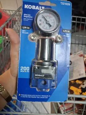 Kobalt 221026 1/4 Inch Mini Air Regulator 200max Psi - New Model #