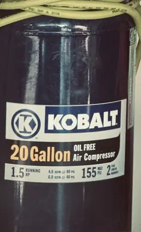 Kobalt 233885 Used 20 Gallon Electric 1.5 Hp 155 Max Psi Air Compressor #233885 #vlk1582009