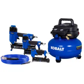 Kobalt 313047179104 6-gallon Portable Electric 150 Psi Pancake Air Compressor W Accessories