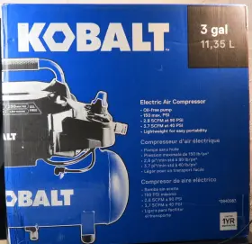 Kobalt 445028583587 3-gallon Portable Electric 150 Psi Hot Dog Air Compressor