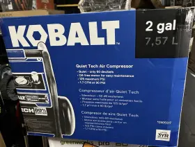 Kobalt 871613009472 New Quiet Tech 2-gallon Portable Electric 125 Psi Hot Dog Air Compressor