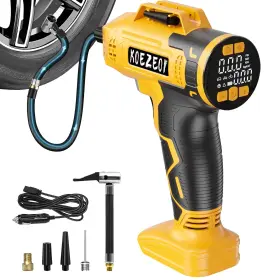 Dqb-12 Koezeoi Cordless Tire Inflator Portable Air Compressor Compatible With Dewalt 20v Bat