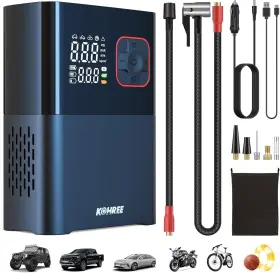 Czk-5659 Kohree Portable Tire Inflator/ Double-cylinder For Extra Power/20000 Mah Battery
