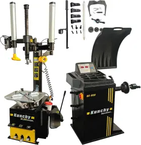 Kunchy-558-958 Kunchy 2.0hp Tire Changer With Double Arms 12 Inch -24 Rim Combo 1yr Warranty