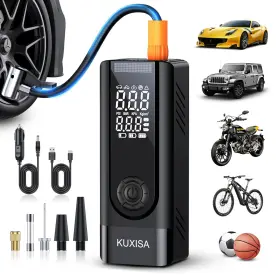 Kuxisa 765053721127 Tire Inflator Portable Air Compressor - 180psi With Press