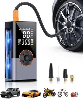Czk-5627 Kuxisa Tire Inflator Portable Air Compressor 25000mah Battery 150psi 2x Faster