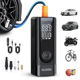 Czk-5645 Kuxisa Tire Inflator Portable Air Compressor 3x Faster With D