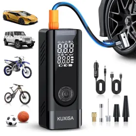 Czk-5648 Kuxisa Tire Inflator Portable Air Compressor 180psi And 3x Faster Pump For Car Tir