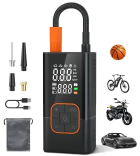 Czk-5650 Lamfurart Tire Inflator Portable Air Compressor-150psi Bike Pump 20000mah Cor