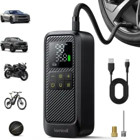 Lamicall Vhep03-b Tire Inflator Portable Air Compressor - 5x Faster 150 Psi Recharge