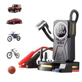Langfang Chi Yun Plastic Products Co. Ltd H03-1 Car Battery Starter With Air Compressor 3000a Emergency Starting Power