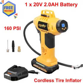 Dw22 Lavrebu Cordless Tire Inflator Air Compressor 160psi Portable With Dewalt 20v Max Battery