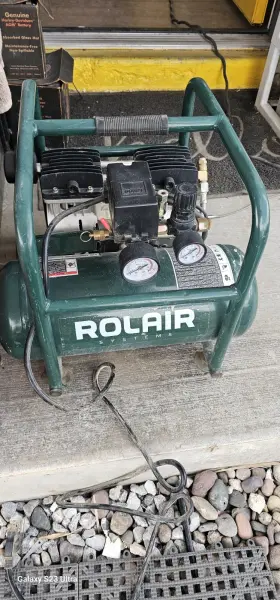 Jc10a Lexmee Rolair Plus 2.3 Gal Electric Air Compressor Not Work/some Cable For Parts