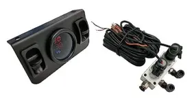 Lhfacc 769326556867 In Cab Dual Air Gauge Control Kit With Digital Paddle Switch For Red