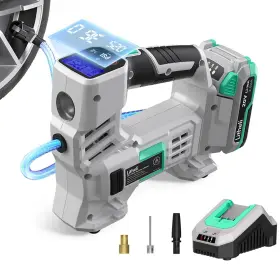 Litheli E1if17000 Tire Inflator Air Compressor 20v Cordless Car Pump Grey-green
