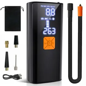 Litmustes 723269184815 Tire Inflator Portable Air Compressor Cordless With Digital Lcd