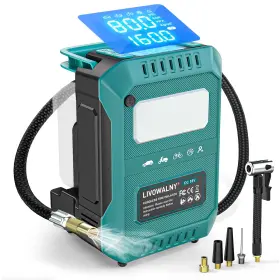 Cqbz061t0a1 Livowalny Inch 160psi Cordless Tire Inflator With Digital Gauge Led Light Auto Shutoff
